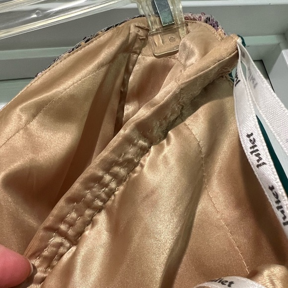 Juliet Fashion Milex Dress: Teal, Gold, Cheetah Print. Medium. Like New. - Picture 4 of 6